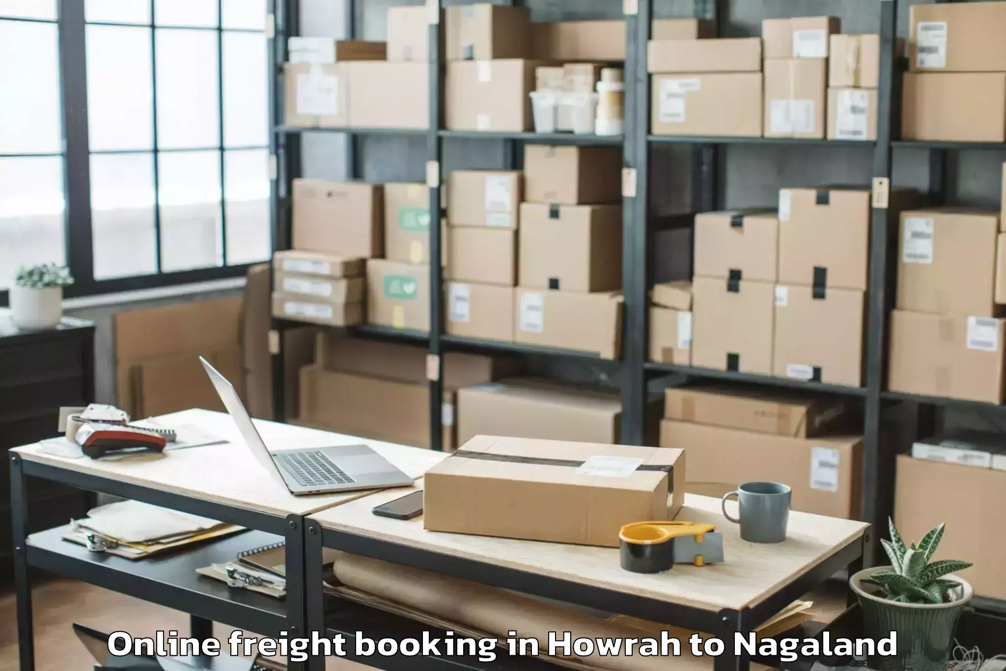 Book Howrah to Khezhakeno Online Freight Booking Online